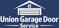 Logo for Union Garage Door Service featuring a white garage door and house roof icon above the business name, all set against a blue background.